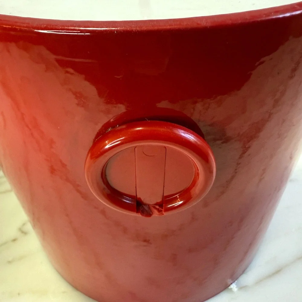 Vintage Red Rover Klad Ice Bucket – Eclectic 90s Barware Retro Style